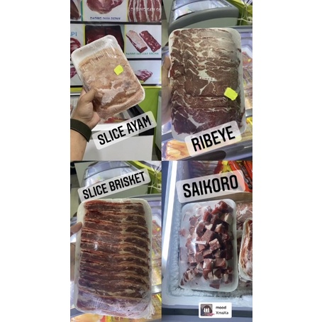 

daging slice sapi dan ayam