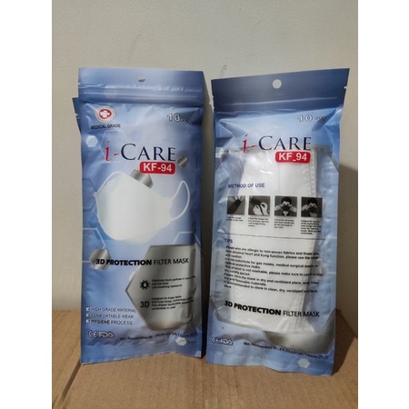 Masker KF94 Sachet Ziplock icare KOREA 3ply Premium Quality izin Kemenkes