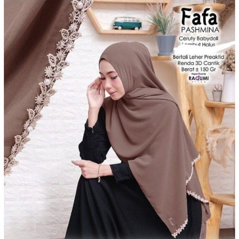 Grosir Murah Jilbab Pashmina Fafa Renda