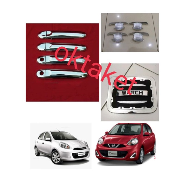 paket outer handle tank cover Nissan March chrome 4pcs