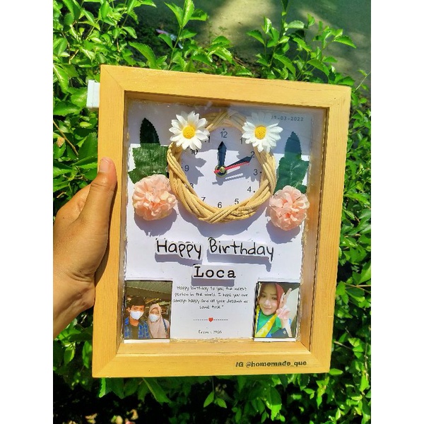 pigura 3D jam kado hadiah Birthday || kado ultah || hadiah ulang tahun || kado Jam