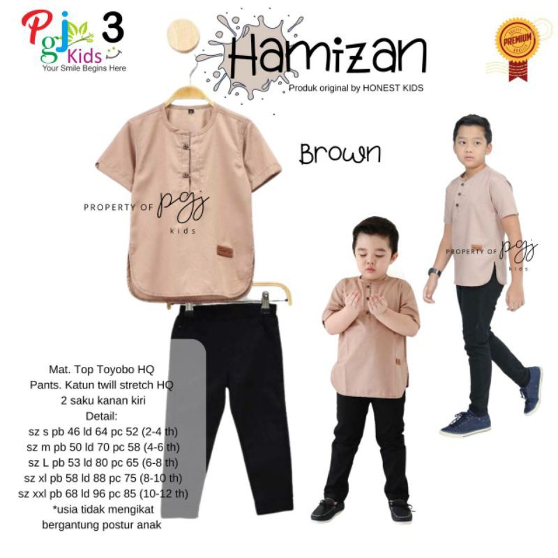 KOKO HAMIZAN SETELAN ANAK ORI PGJ KIDS