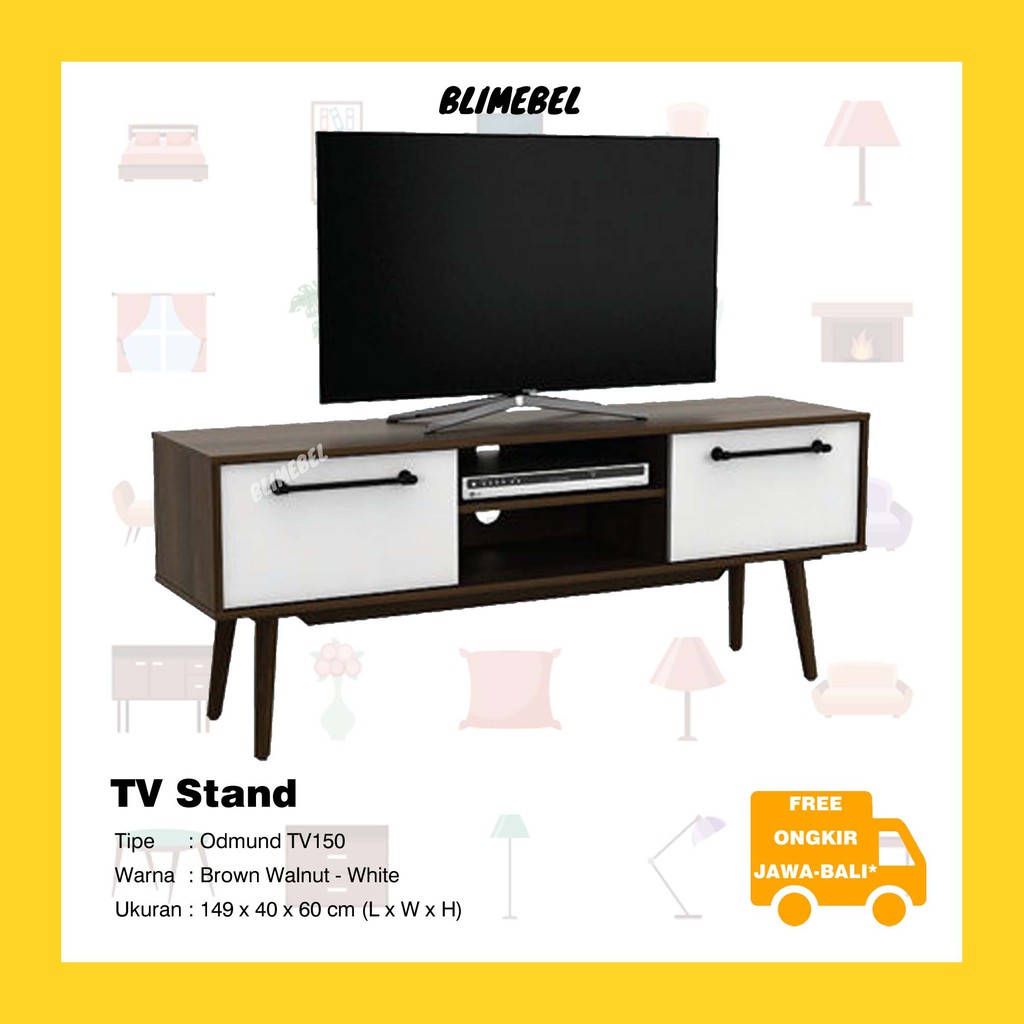 100 Free Ongkir Jawa Bali Tv Stand Odmund Tv150 Meja Tv Rak Tv Shopee Indonesia