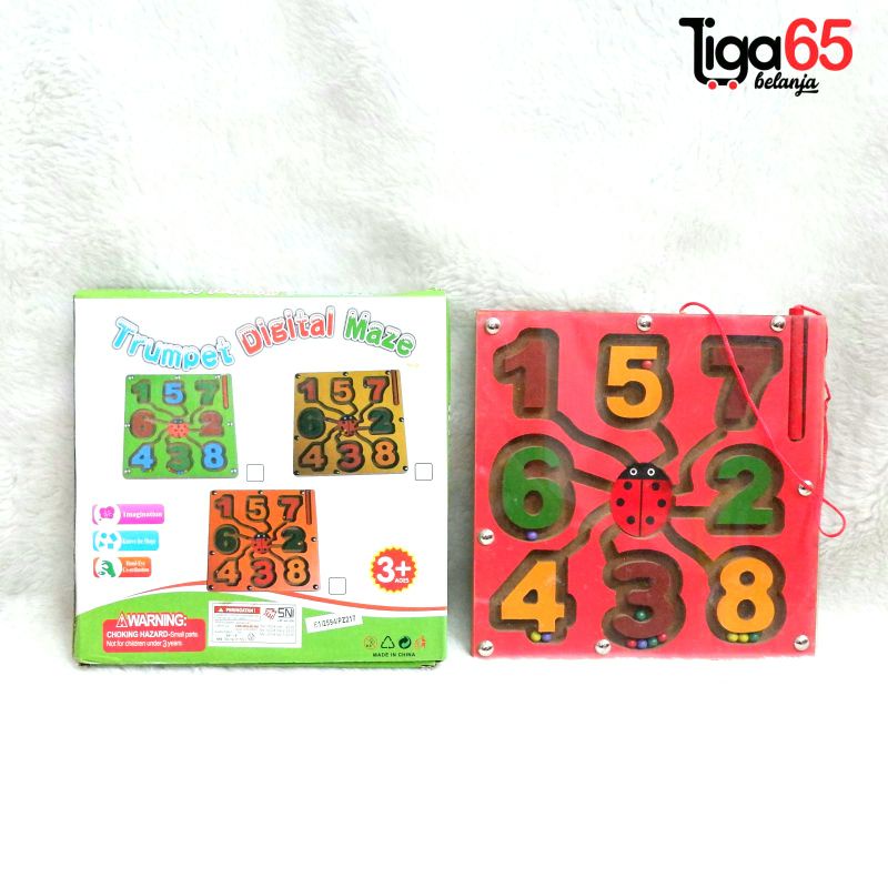 365 Mainan Edukasi / Mainan Kayu / Trumpet Digital Maze / Puzzle Kayu PZ217