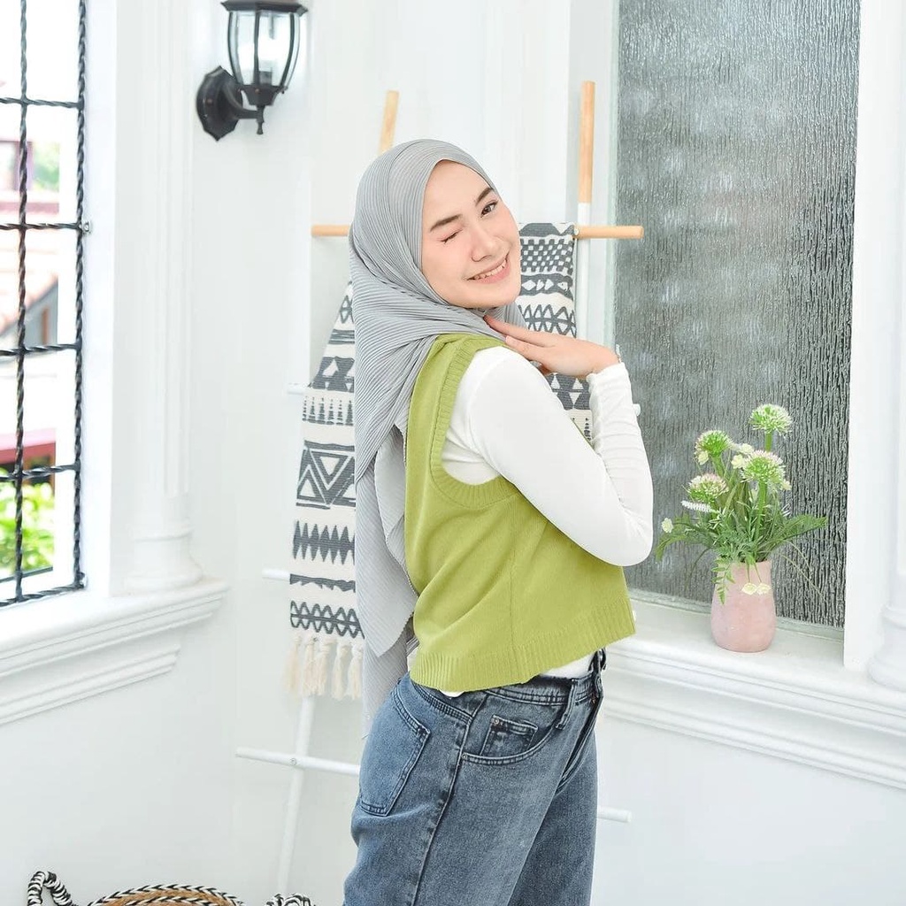 Nara Grosir - Natha Crop Vest | Fashion Terkini | Sweater Termurah