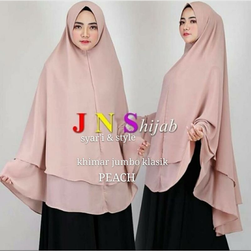 Kerudung Syari 2 Layer Super Jumbo Soft pet dan Non Pet/Jilbab Umroh Haji Hijab Ceruty Babydoll