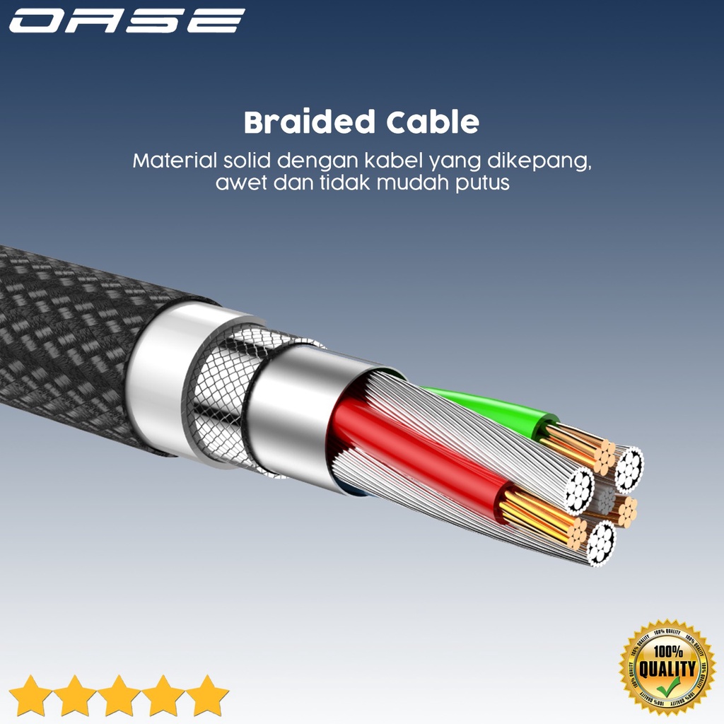 Kabel Charger OASE - OLIKE PowerLine+II USB C to USB C Cable 3ft Model M12C-C