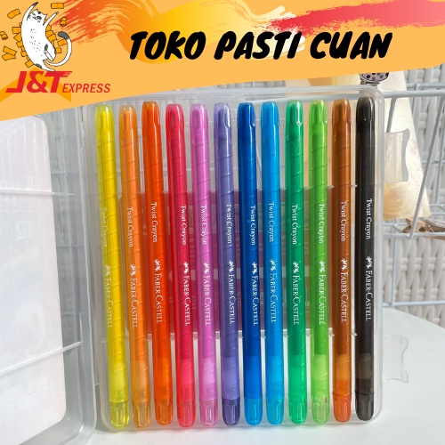 

krayon faber castell twist keperluan mengambar pensul warna 1 set bisa COD termurah import