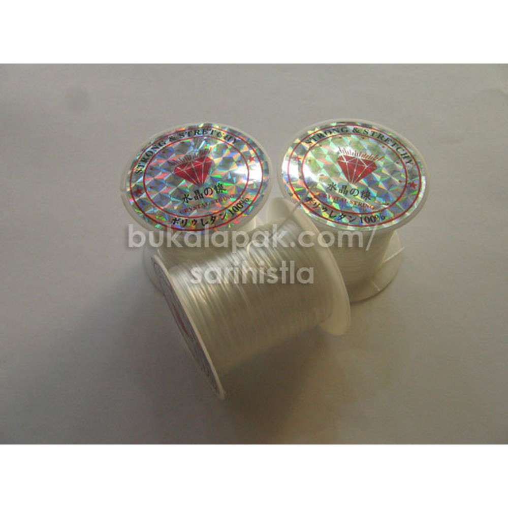 Tali Kenur Karet Serat Putih Untuk Gelang Kalung