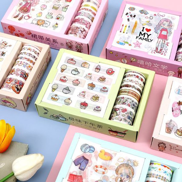 MK990 PAKET SET DIY WASHI TAPE AND STICKER PLANNER 