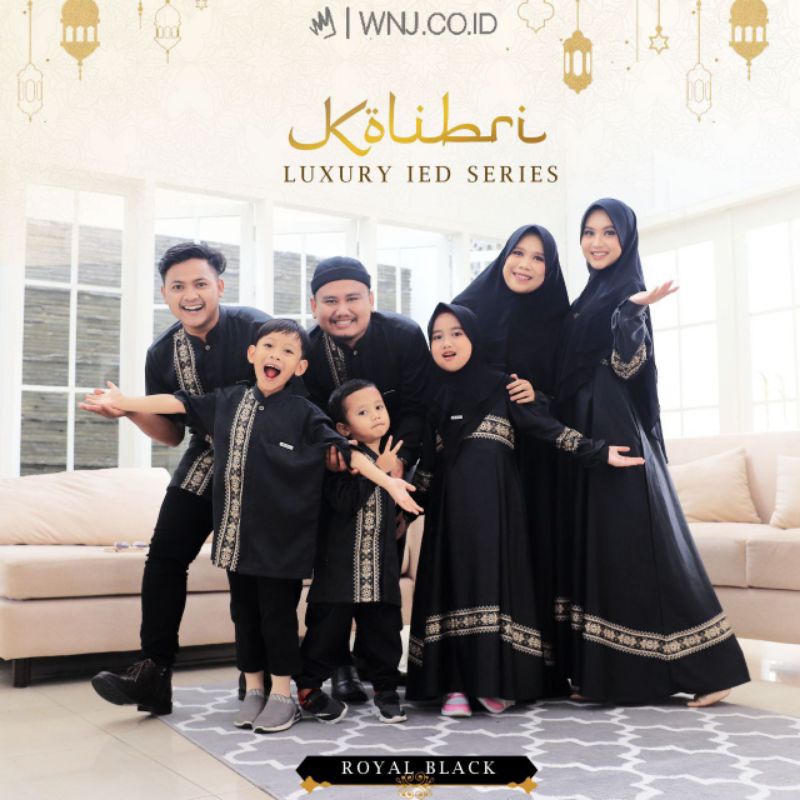 WANOJA// WNJ Kolibri Luxury Ied Series Royal Black/ ROYAL NUDE/ ROYAL MATELILAC Sarimbit keluarga mu