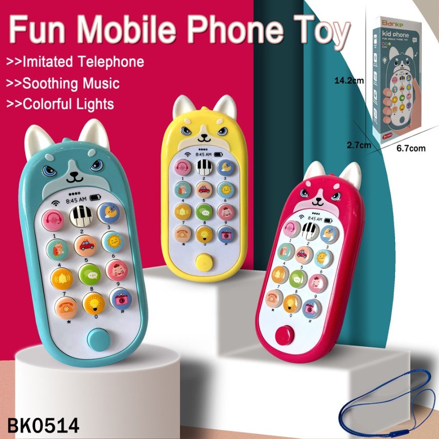 Mainan Bayi Puzzle Mobile Phone Edukasi Baby Music Bilingual Bunyi