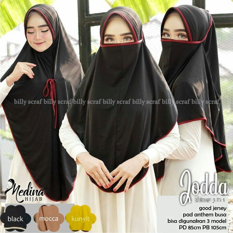 JILBAB 3 MODEL JODDA KHIMAR PREMIUM SYARI