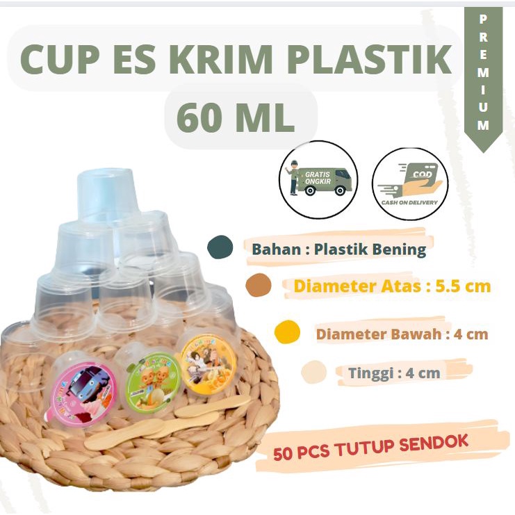 Jual Wadah Cup Es Krim Cup Tutup Es Krim Harga Cup Plastik Es Krim Shopee Indonesia 6044