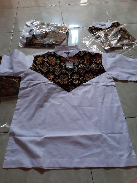 Baju Koko Couple Koko Batik Putih Bersih  Koko Ayah Anak Koko Couple Koko Murah Koko Songket
