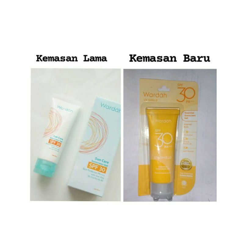 aschosme Wardah UV Shield Essential Sunscreen Gel SPF 30 PA+++ Original BPOM 40ml