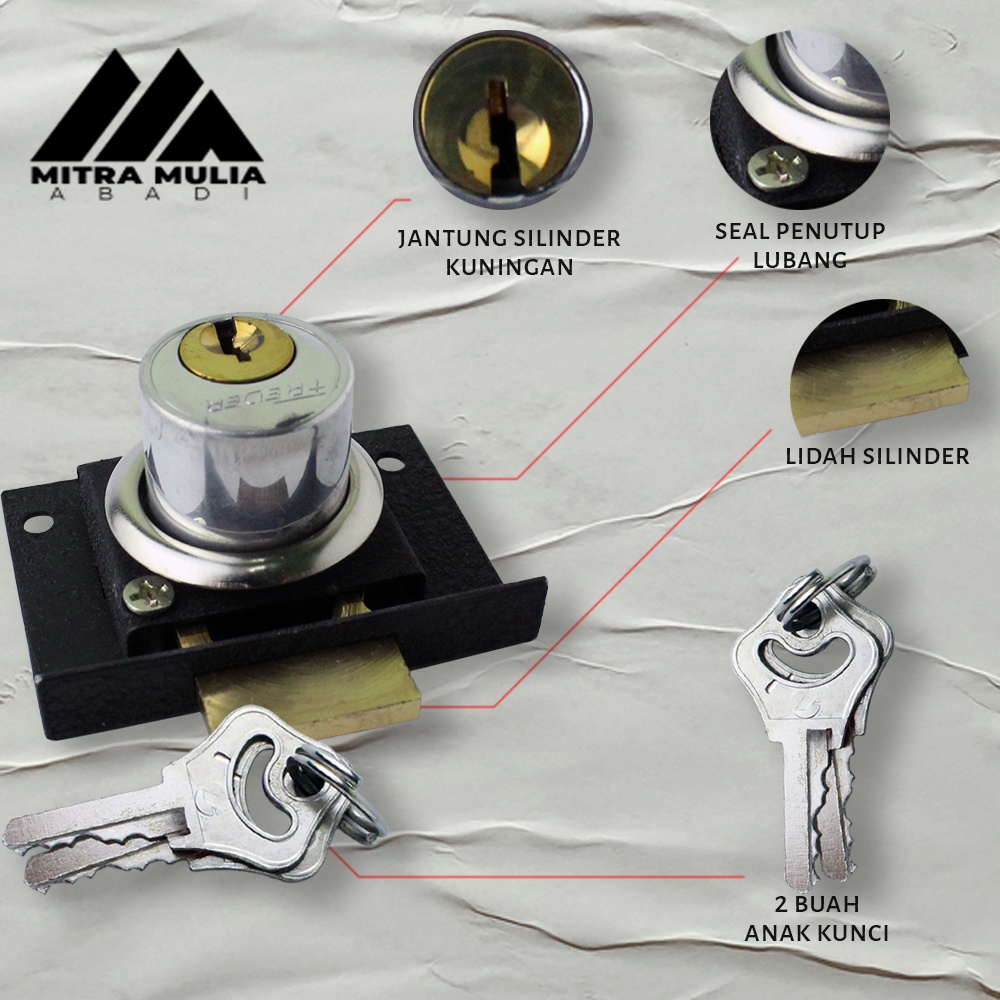 Kunci Laci Drawer Lock Original 808 anak kunci 22mm Kuningan