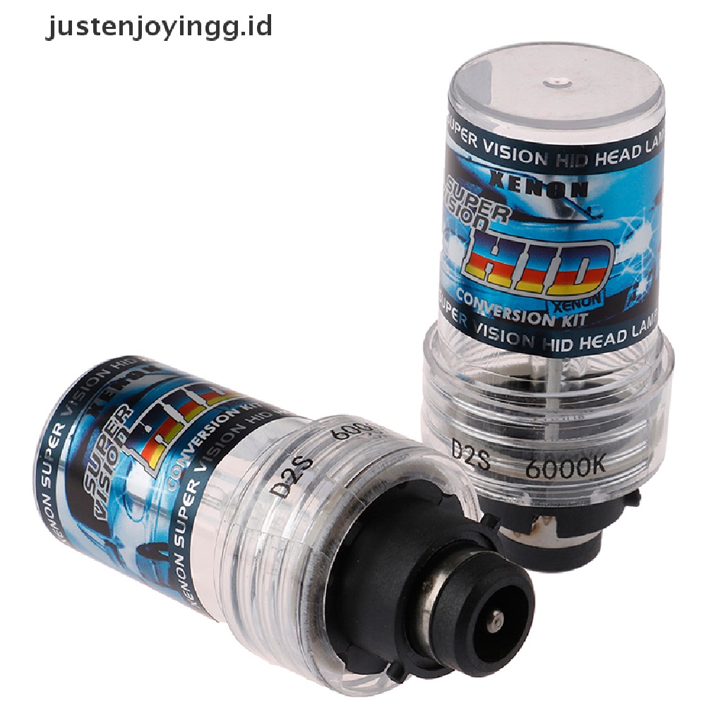 Sepasang Bohlam HID Xenon Pengganti Untuk Lampu Depan justenjoyingg.id 55W 6000K D2S D2R D2C