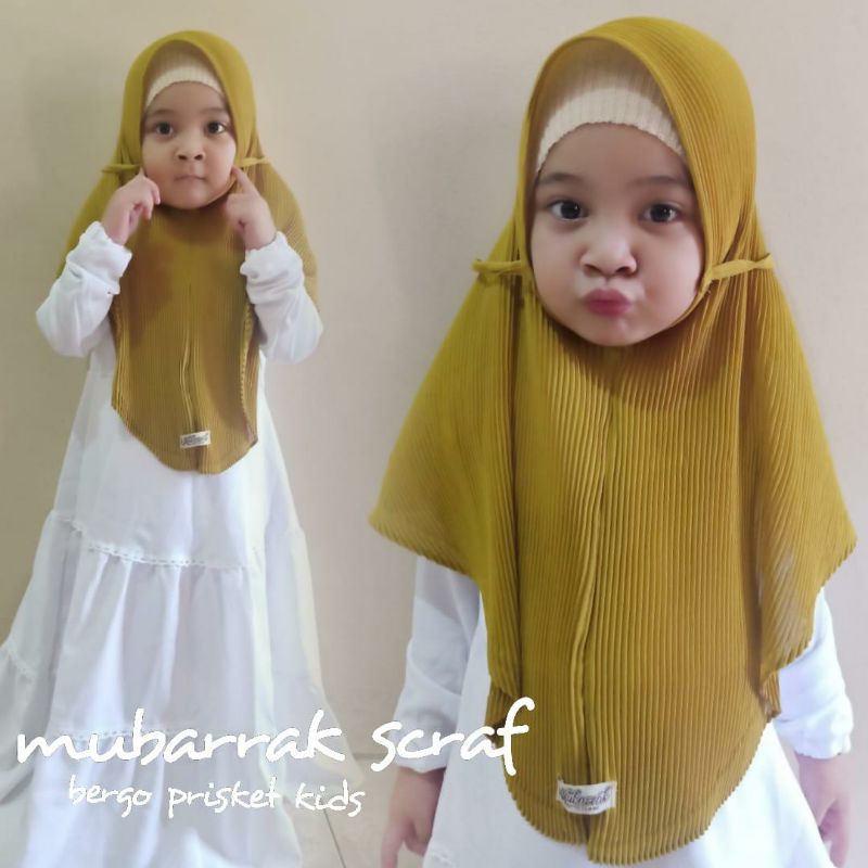Jilbab Bergo Maryam Anak Plisket