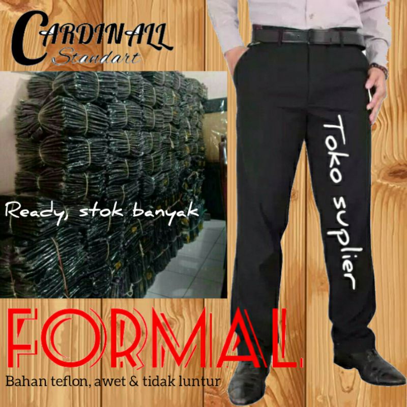 Celana Kain Kardinal Cardinal size jumbo 27 - 44 HITAM