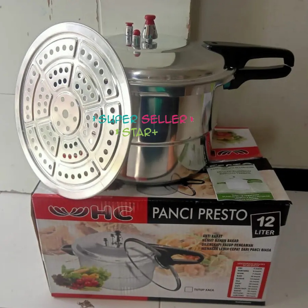 Panci Presto HC 12 Liter / Panci Presto Stainless Steel Anti Karat 12liter / Panci Presto HC