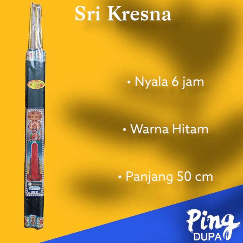 Dupa Hio Misik Sri Kresna Hitam Nyala 6 Jam Warna Hitam Isi 3 Batang