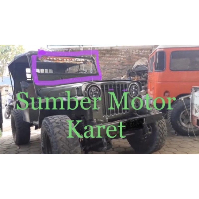 Karet Kaca Depan Jeep Willys