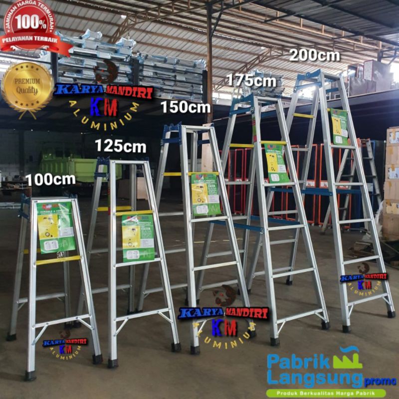 ⭐⭐⭐⭐⭐Tangga Lipat Aluminium Caltex - Ukuran 2,5 M / 2 M / 1,75 M / 1,5M / 1,25 M / 1 M