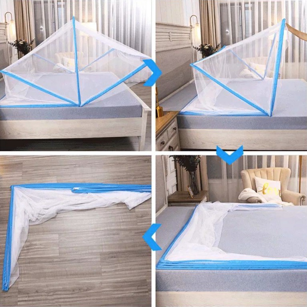 KELAMBU LIPAT BUTTERFLY 160X190 BAWAH BOLONG / KELAMBU TIDUR TENDA , SHENAR