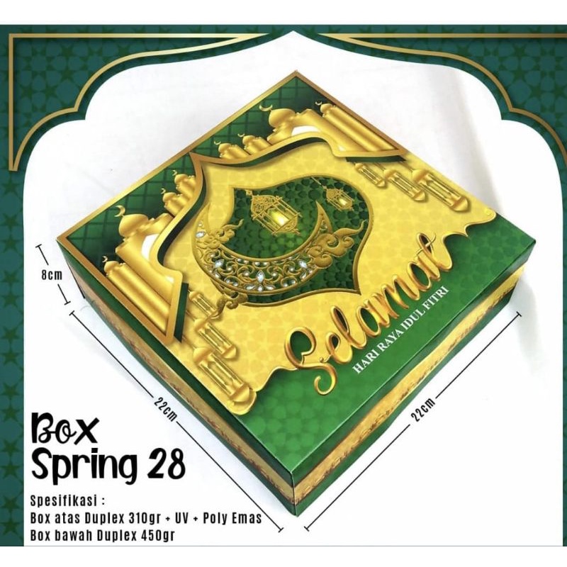 

Box kertas lebaran untuk bolu uk. 22cm x 22cm x 8cm ~ FOOD GRADE.