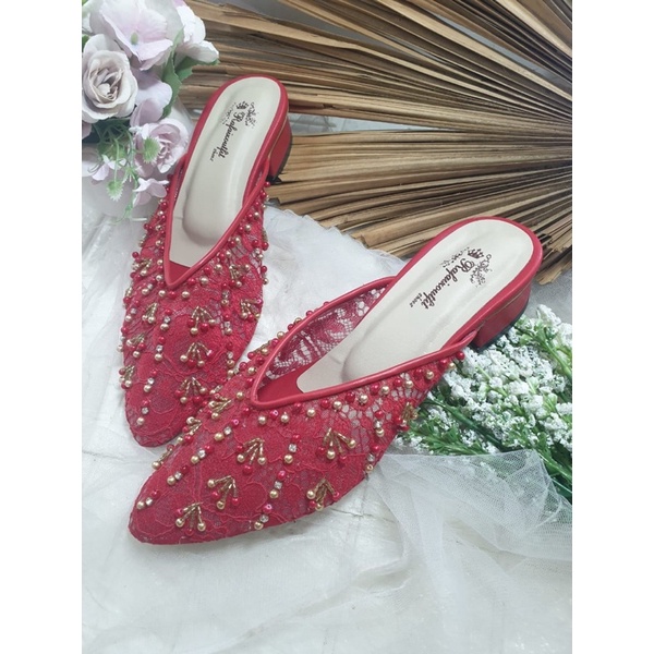 sepatu Marrisa merah tinggi 3cm