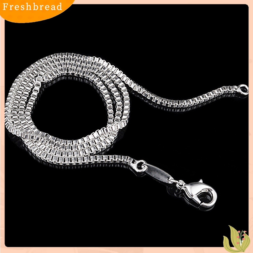 [TERLARIS]Unisex 1.4mm 16/18/20/22/24inch 925 Sterling Silver Box Chain Necklace Jewelry for Wedding Party