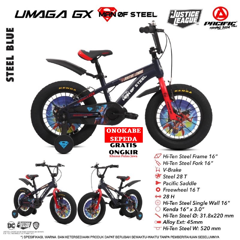 BMX 16 PACIFIC UMAGA GX MAN OF STEEL JUSTICE LEAGUE BAN 3.0 READY GREEN FLASH