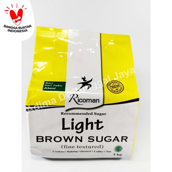 

Terbaru Light Brown Sugar Ricoman / Brown Sugar 1 kg / Gula Merah Terlaris
