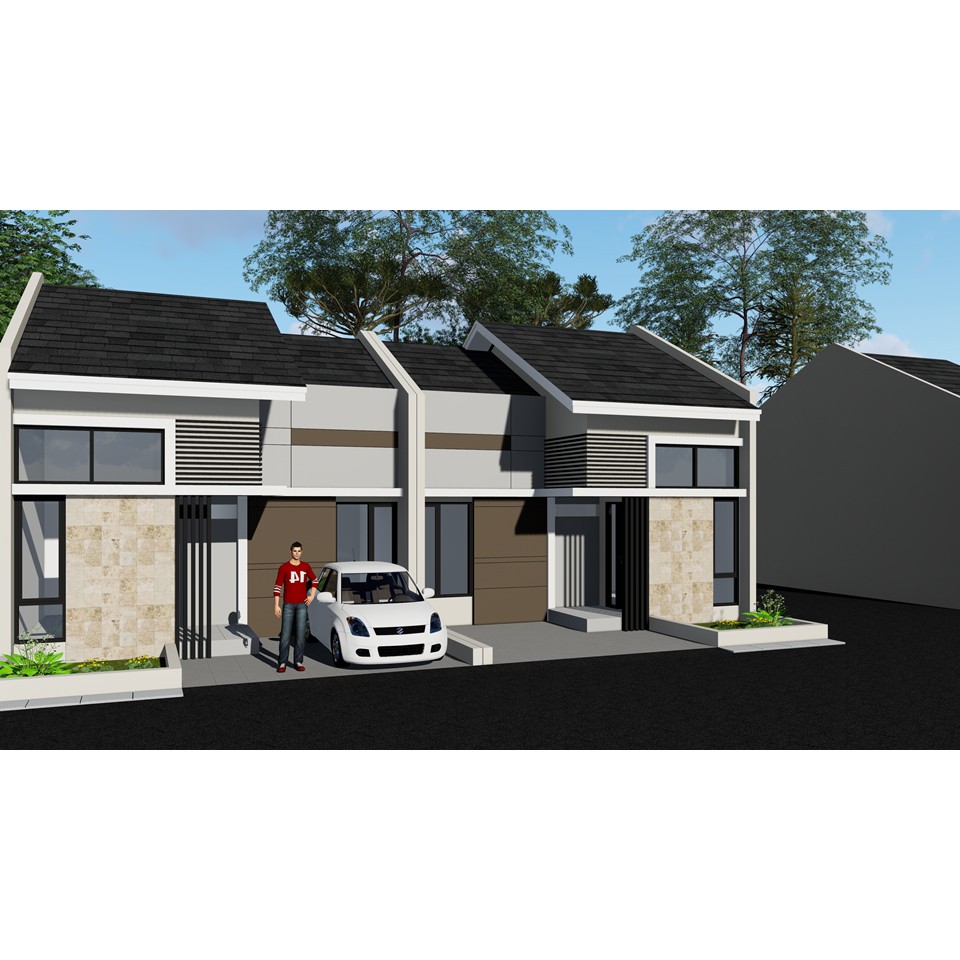 Jual Desain Rumah Minimalis 1 Lantai Type 45 Lahan 6