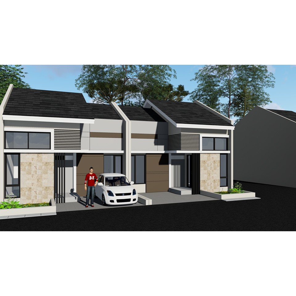 Desain Rumah Minimalis 1 Lantai Type 45 Lahan 6