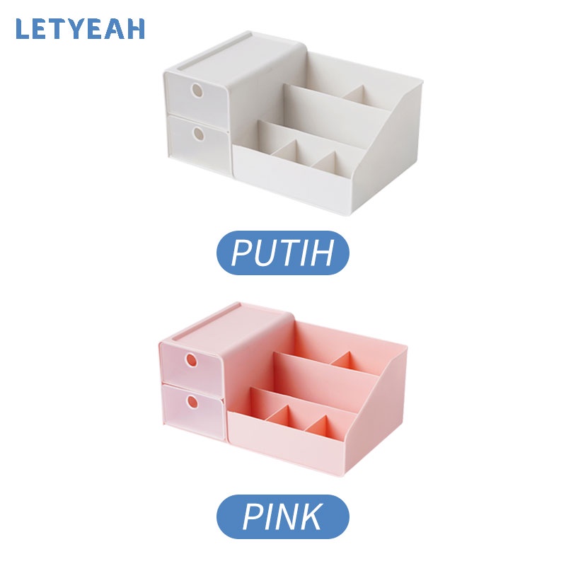 letyeah storage box organizer desktop / cosmetic storage drawer / kotak penyimpanan serbaguna