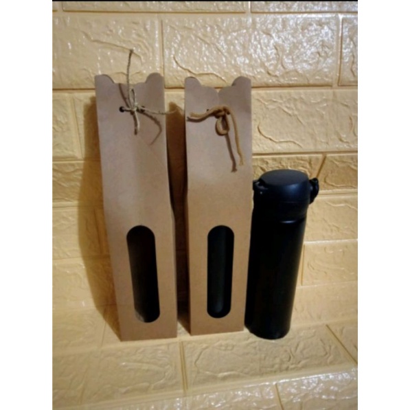 Souvenir paperbox botol/ box tumbler 30×7×7 cm paperbox botol tinggi