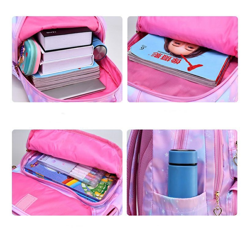 Tas Ransel Sekolah Anak SD SMP Backpack Laptop Anak Perempuan Free Gantungan - Goldiesbags