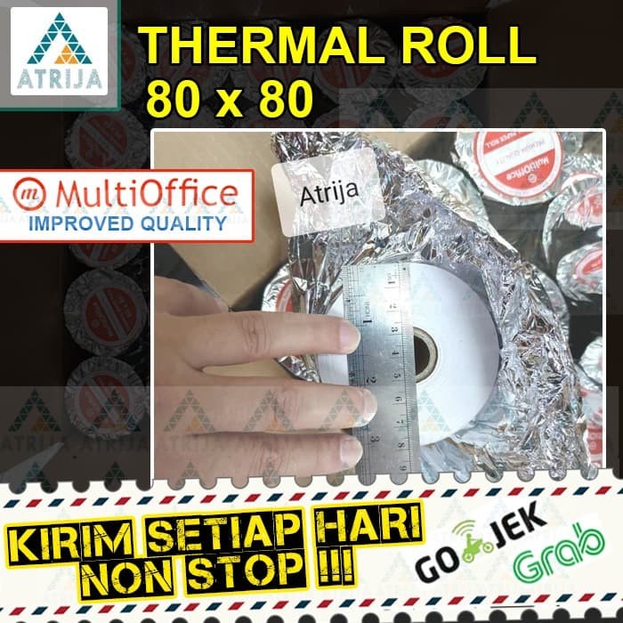 

kertas- kertas thermal struk kasir multi office. thermal paper roll 80x80 -kertas.
