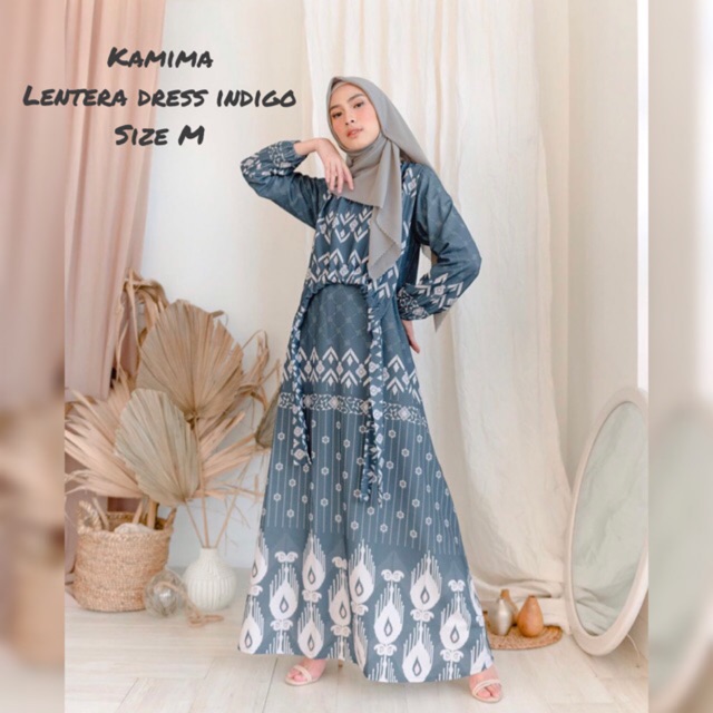 KAMIMA Lentera Dress Indigo (Size M) Titip Jual