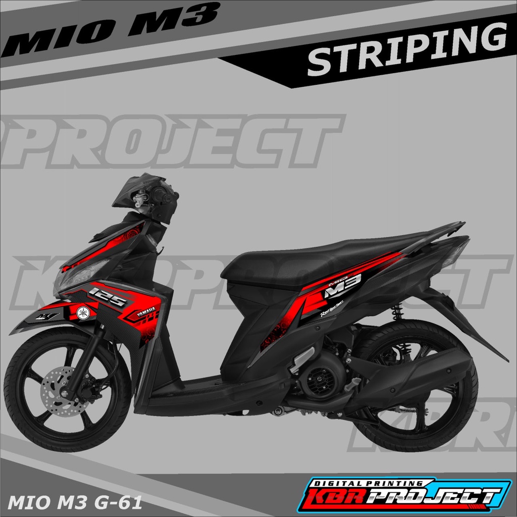 [COD] Stiker MIO M3 variasi Racing sticker motor YAMAHA MIO M3 G.61 HOLOGRAM TRANSPARAN