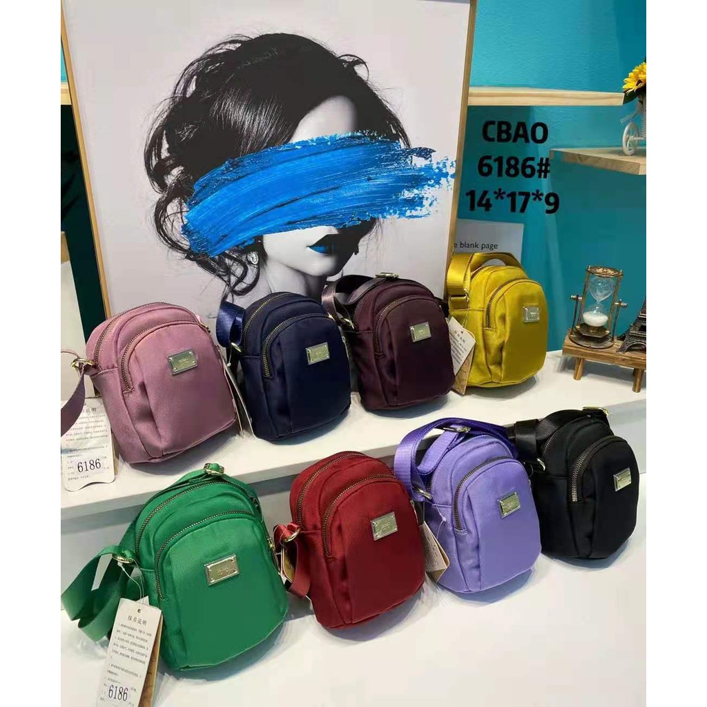 Tas Wanita Import Jinjing dan Selempang CHIBAO Mini CB6186 6186 Cordura Kualitas Super High Qualit