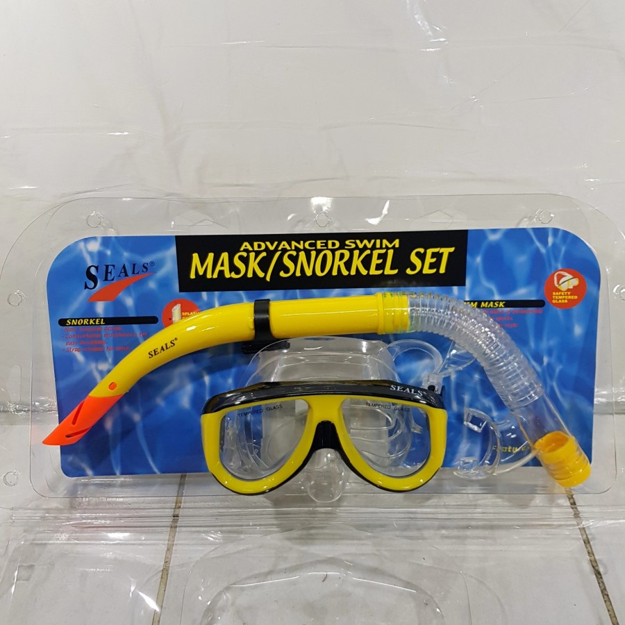 Kacamata Selam SET / Snorkel Set / Alat Selam / Scuba / Diving / Snorkle / Snorkling Tempered Glass