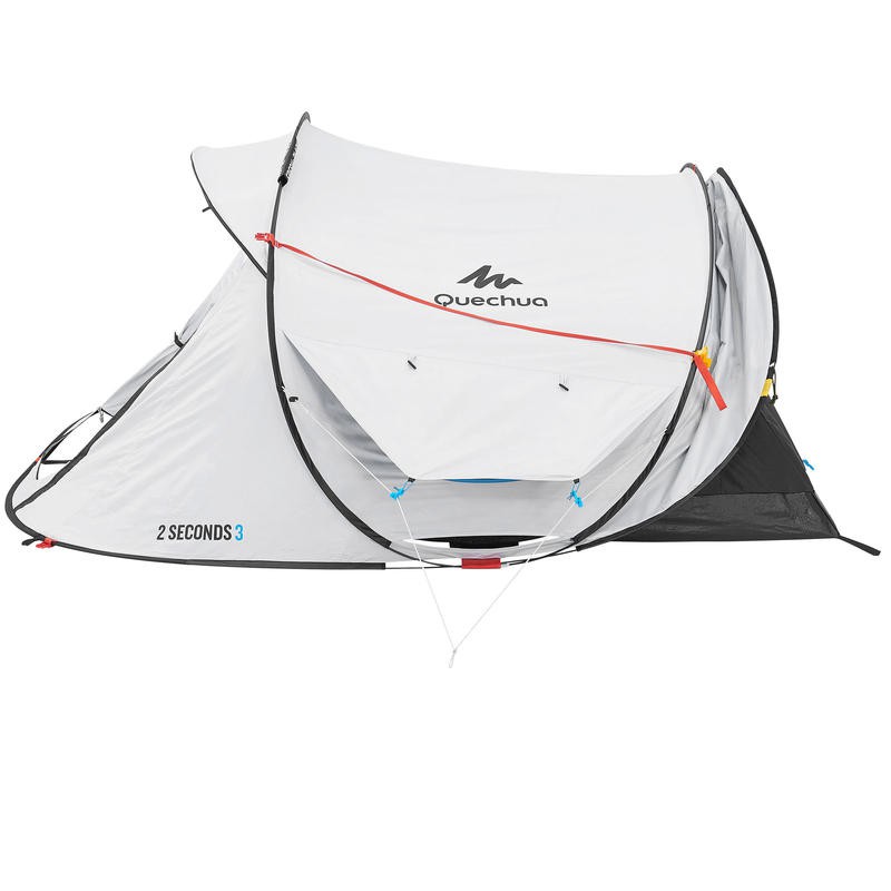 QUECHUA 2 Second 3 Fresh&amp;Black Tenda Tent Camping Untuk 3 Orang