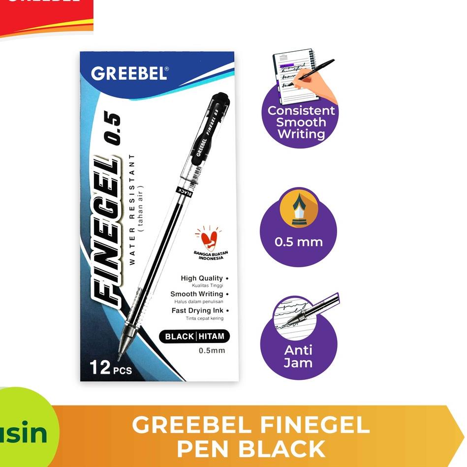 

Terpopuler GREEBEL BALLPEN FINE GEL - BLACK 1 BOX ( 12 PCS )