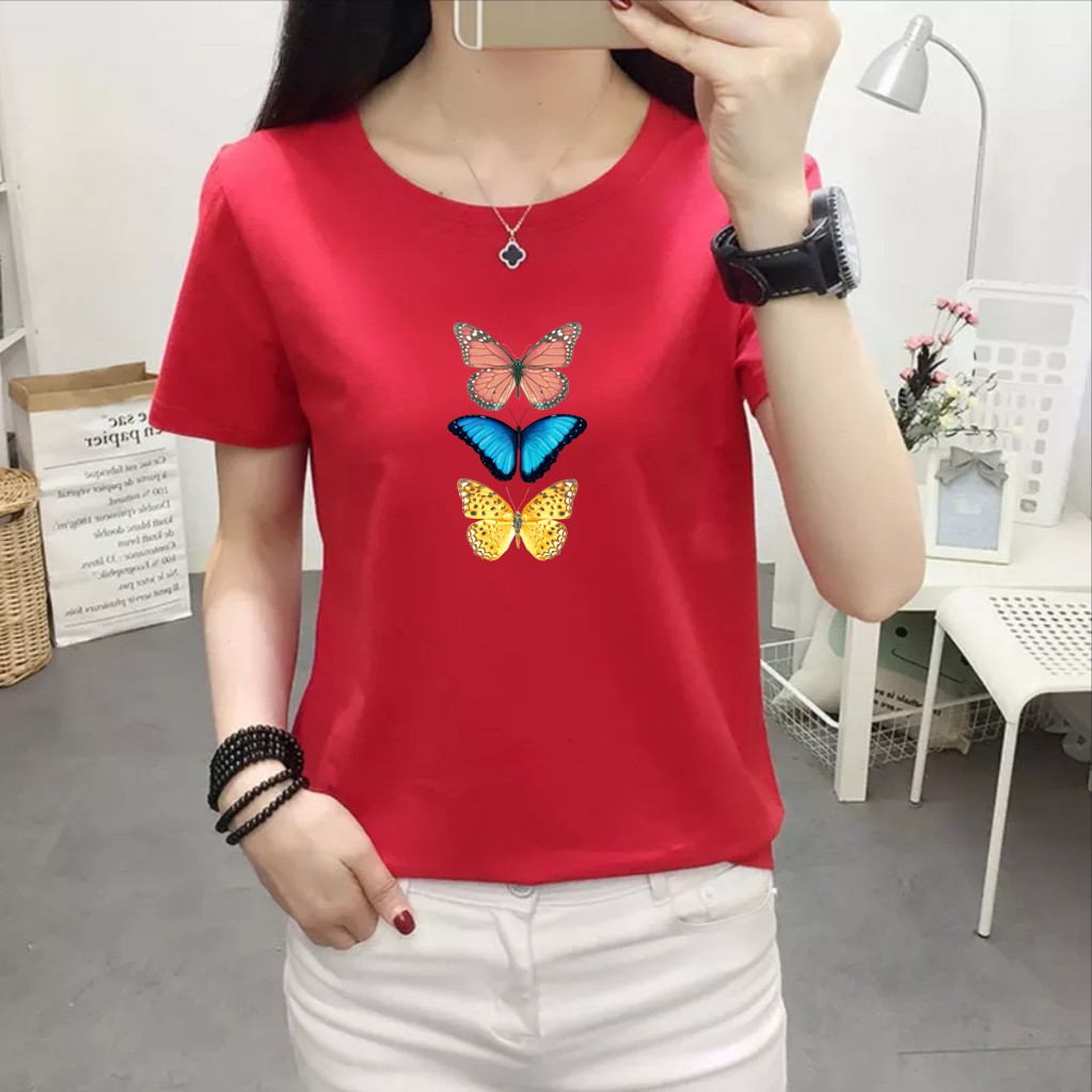 Kaos wanita cotton combed 30s / Baju wanita cotton combed  / Kaos polos wanita lengan pendek Bee103