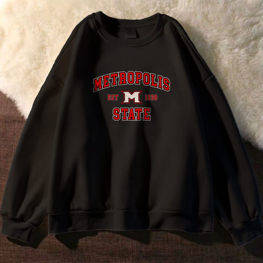 METROPOLIS M STATE SIZE M - XXL SWEATER UNISEX TEBAL / SWEATER UNISEX