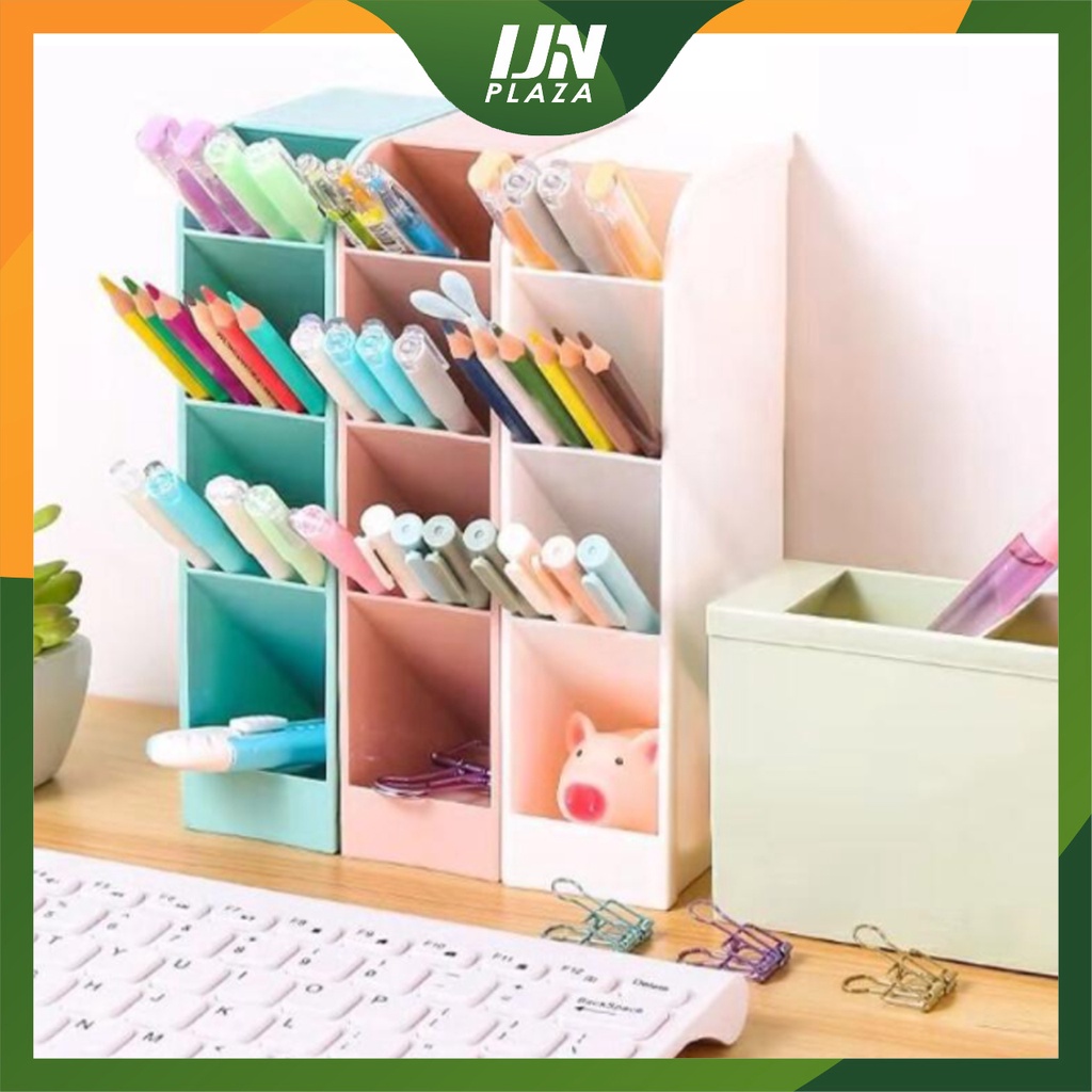 ❤ IJN ❤ Pen Holder Rak Tempat Alat Tulis Rak Tempat Pena Kantor Color 4 tingkat / Stationery Space Office Storage Box