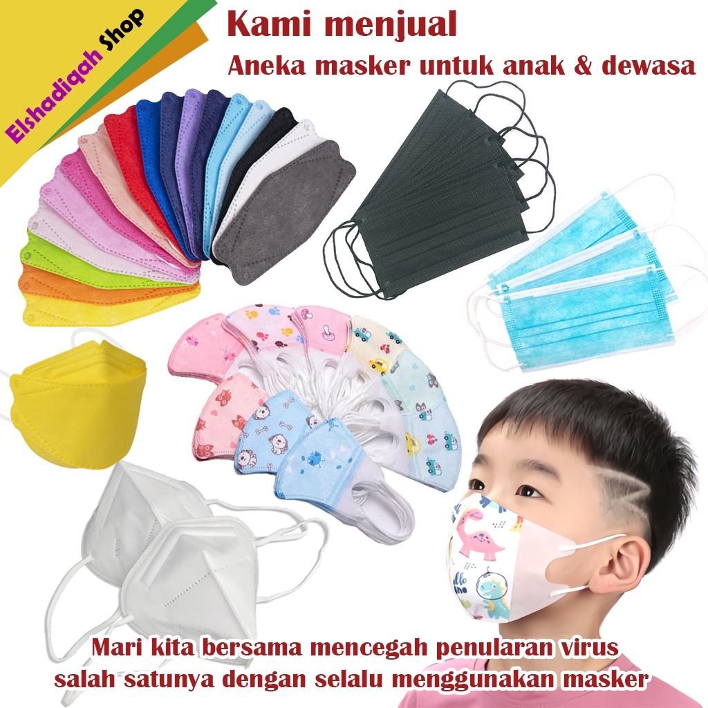 Masker earloop masker duckbill masker kf94 kn95 masker anak motif boson utama alkindo